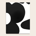 One Large Black Retro Flower White Background #decor #society6 #buyart Notebook Gallery Image 4