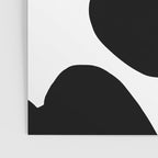 One Large Black Retro Flower White Background #decor #society6 #buyart Poster Gallery Image 3
