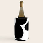 One Large Black Retro Flower White Background #decor #society6 #buyart Wine Chiller Gallery Image 3