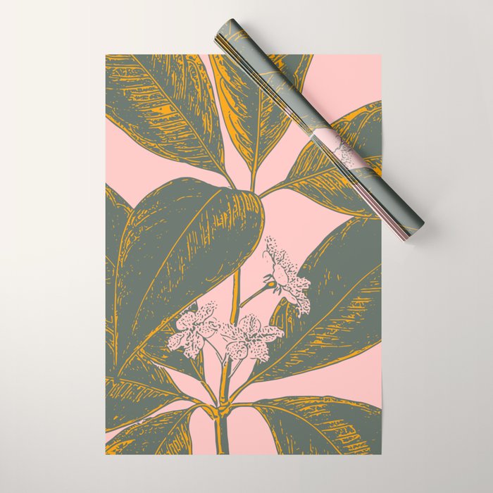 Modern Botanical Banana Leaf Wrapping Paper Gallery Image 1