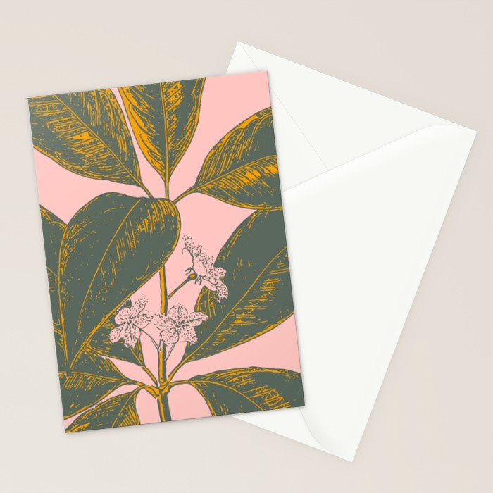 Modern Botanical Banana Leaf Stationery Card Gallery Image 2
