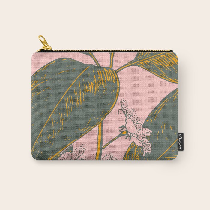 Modern Botanical Banana Leaf Carry All Pouch Gallery Image 1