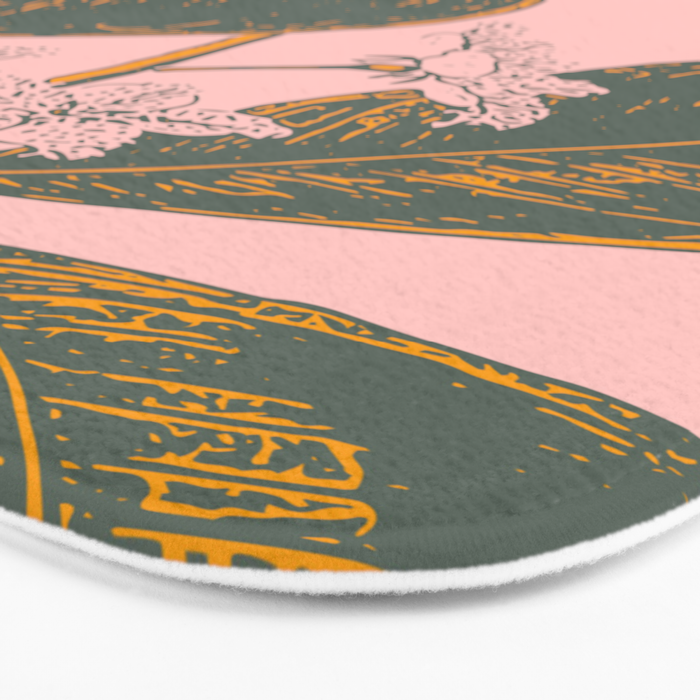 Modern Botanical Banana Leaf Bath Mat Gallery Image 3