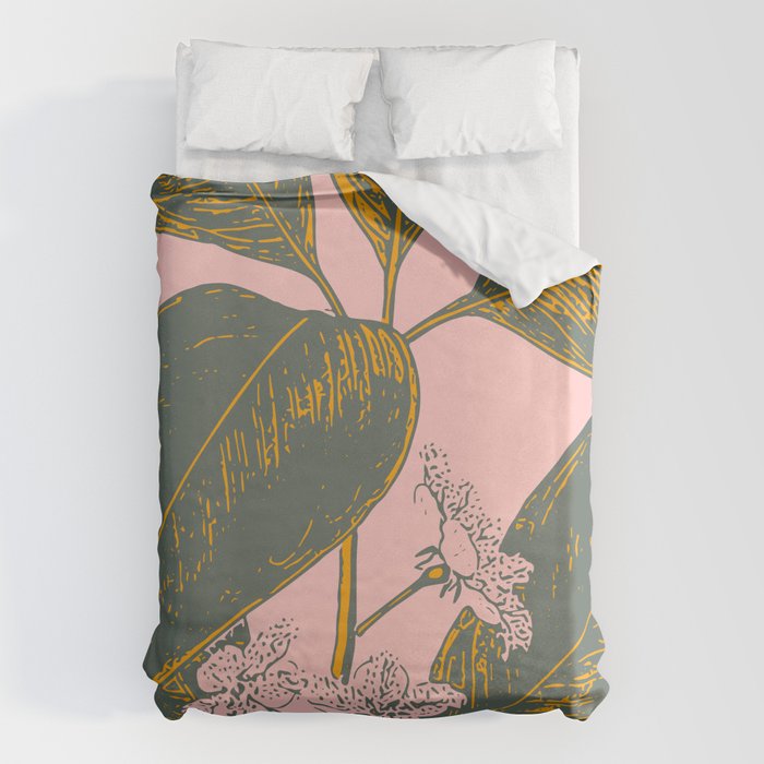 Modern Botanical Banana Leaf Duvet Cover Gallery Image 1