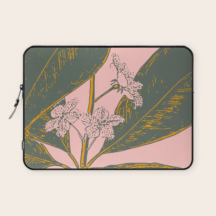 Modern Botanical Banana Leaf Laptop Sleeve Gallery Image 1