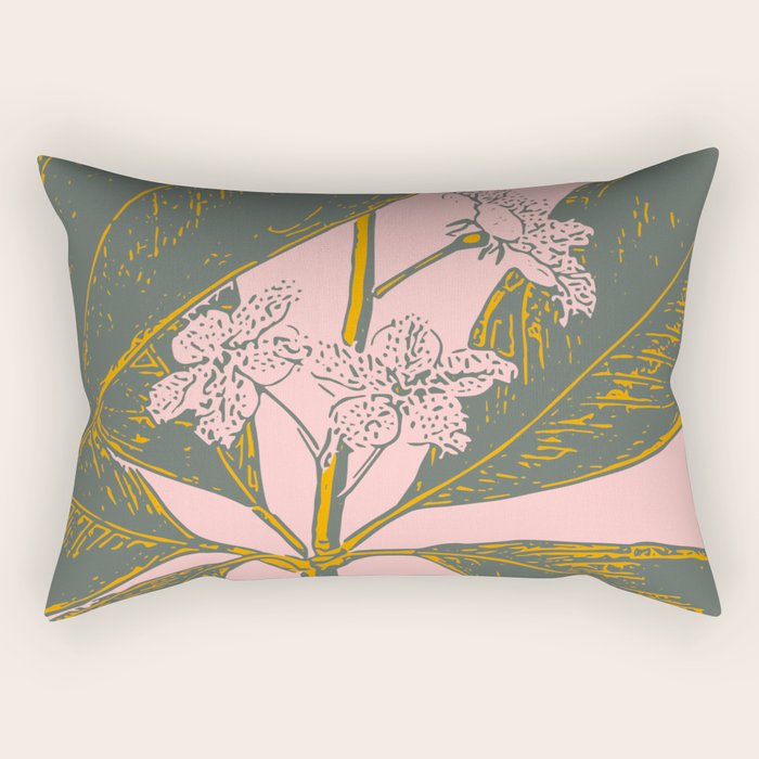 Modern Botanical Banana Leaf Rectangular Pillow Gallery Image 2