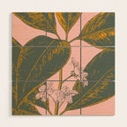 Modern Botanical Banana Leaf Wood Wall Art Gallery Image 1
