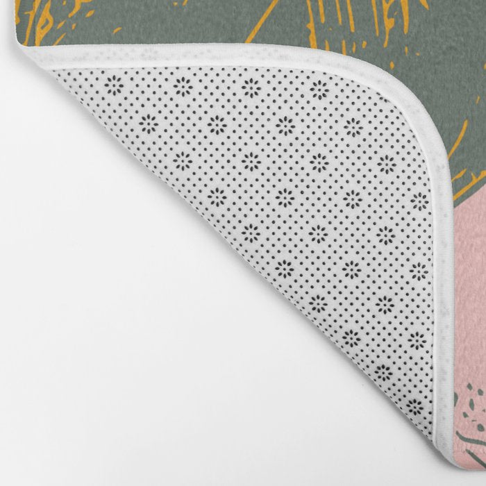 Modern Botanical Banana Leaf Bath Mat Gallery Image 2