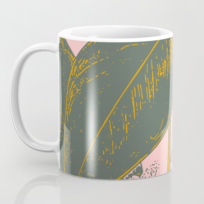 Modern Botanical Banana Leaf Coffee Mug Gallery Image 3