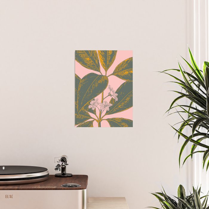 Modern Botanical Banana Leaf Poster Gallery Image 2