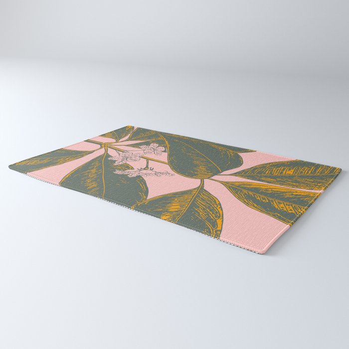 Modern Botanical Banana Leaf Rug Gallery Image 3