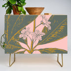 Modern Botanical Banana Leaf Credenza Gallery Image 1