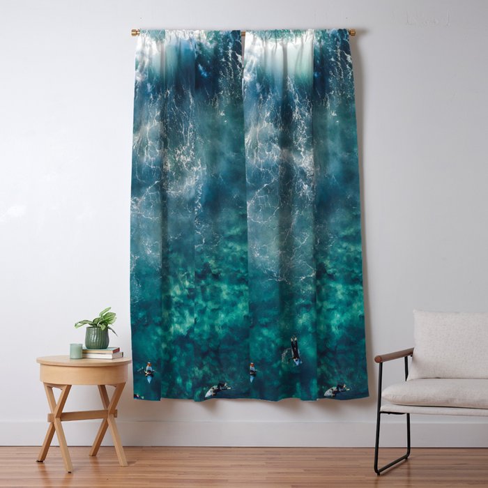 Surfing in the Ocean 2 Window Curtain Gallery Image 5