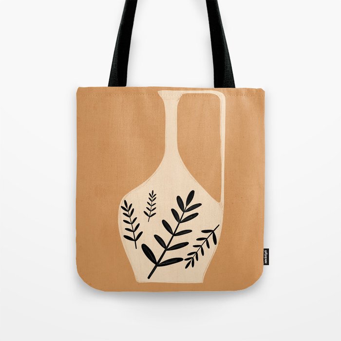 Minimal Abstract Art Vase Tote Bag Gallery Image 1