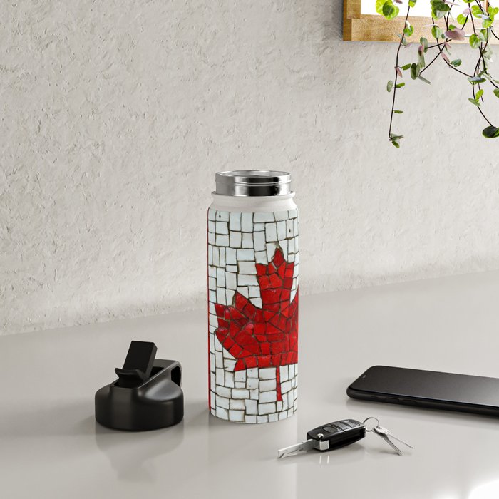 Canada mosaic Water Bottle Gallery Image 4