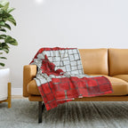 Canada mosaic Throw Blanket Gallery Image 1