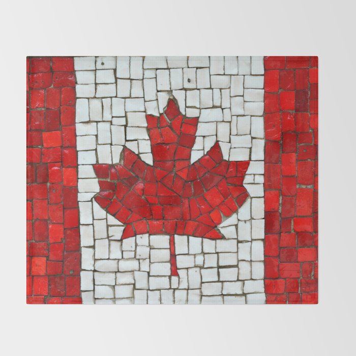Canada mosaic Throw Blanket Gallery Image 2