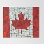 Canada mosaic Throw Blanket Gallery Image 2