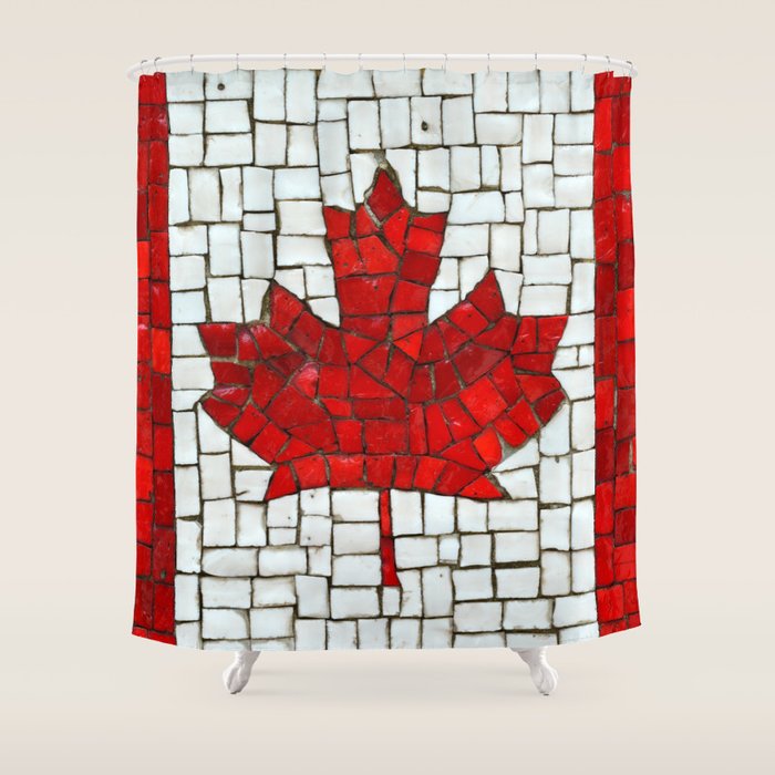 Canada mosaic Shower Curtain Gallery Image 1