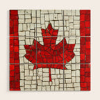 Canada mosaic Wood Wall Art Gallery Image 1