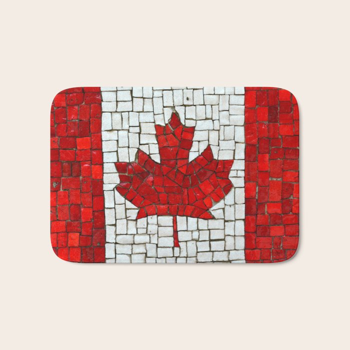 Canada mosaic Bath Mat Gallery Image 1