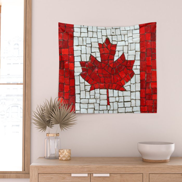 Canada mosaic Wall Tapestry Gallery Image 2