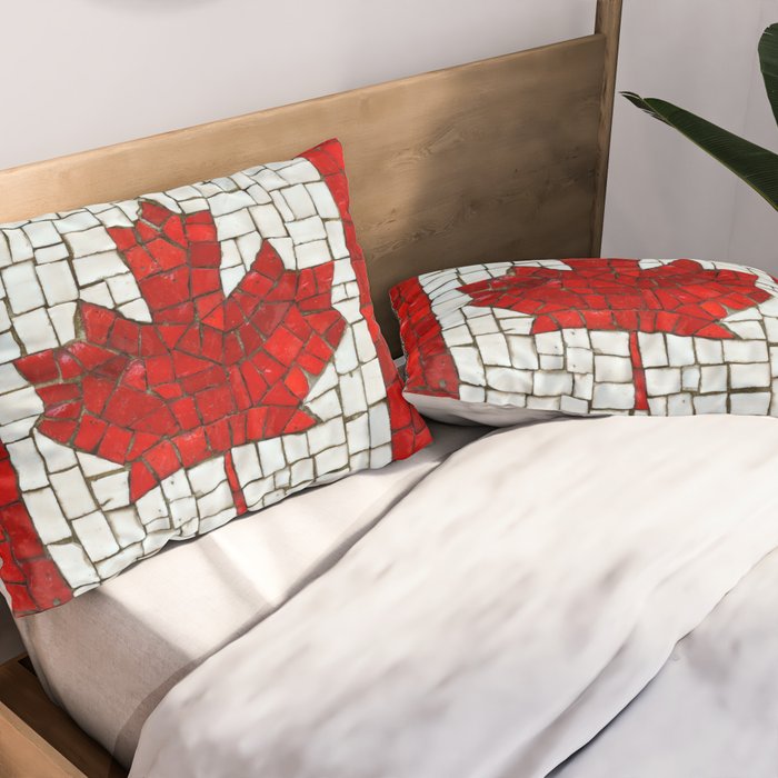Canada mosaic Pillow Sham Gallery Image 2