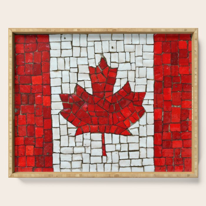 Canada mosaic Serving Tray Gallery Image 1