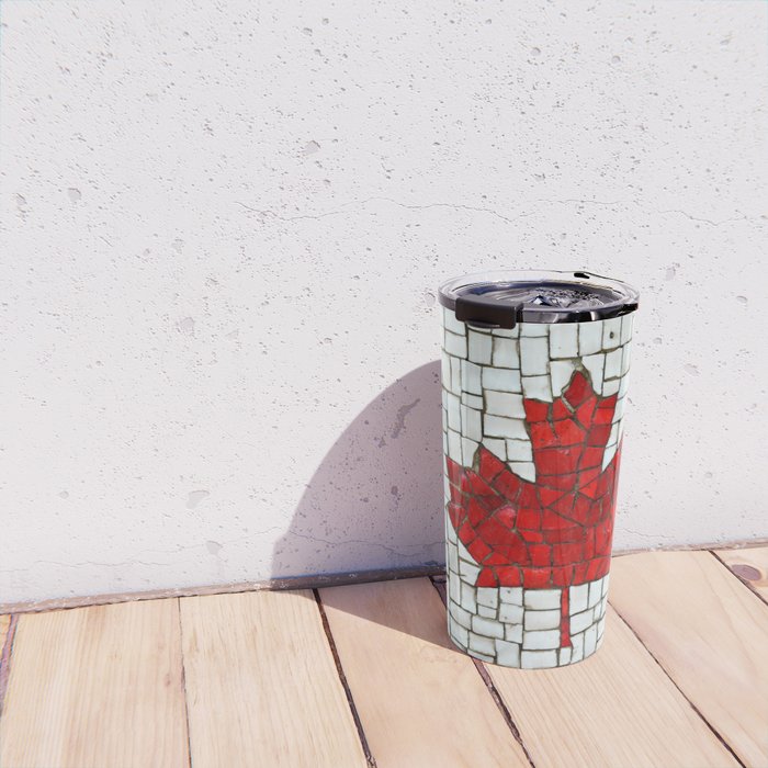 Canada mosaic Travel Mug Gallery Image 4