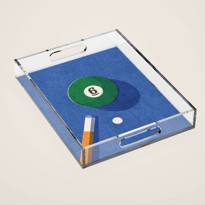 BALLS / Billiards - ball 6 I Acrylic Tray Gallery Image 1