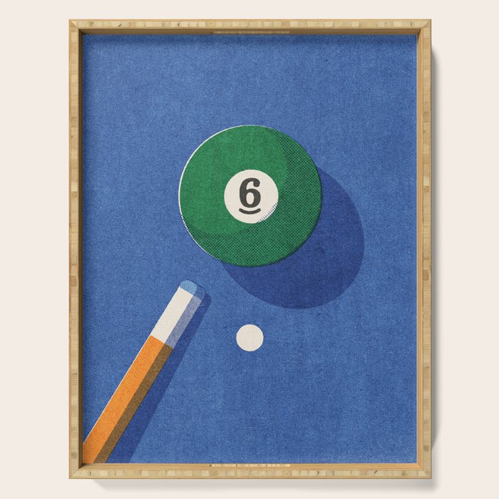 BALLS / Billiards - ball 6 I Serving Tray Gallery Image 1
