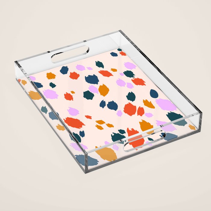 Rainbow Animal Print  Acrylic Tray Gallery Image 1