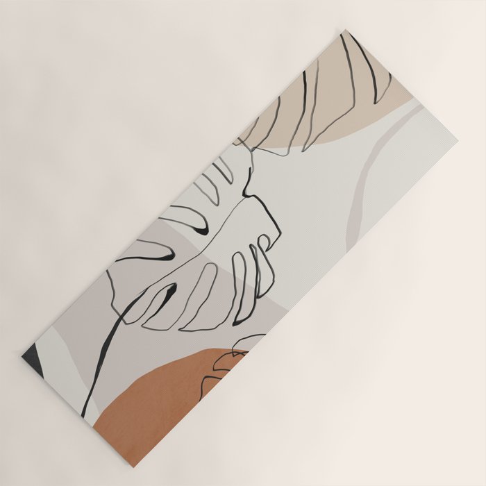 Minimal Abstract Art- Monstera Yoga Mat Gallery Image 1
