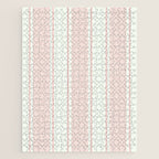 Vintage pastel pink stripes pattern Jigsaw Puzzle Gallery Image 1