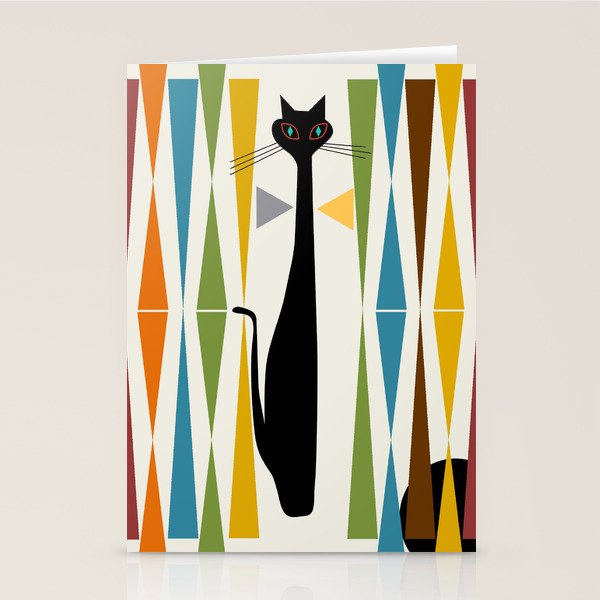 Mid-Century Modern Art Cat 2 Stationery Card Gallery Image 2