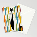 Mid-Century Modern Art Cat 2 Stationery Card Gallery Image 2