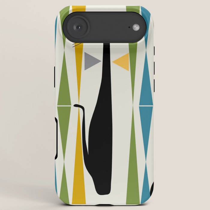 Mid-Century Modern Art Cat 2 iPhone Case Gallery Image 6