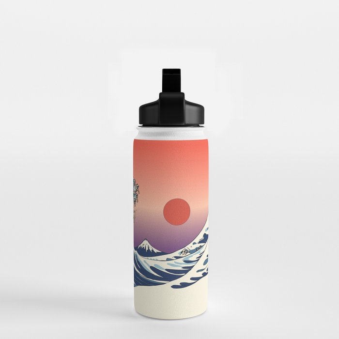 The Great Wave of Pug Water Bottle Gallery Image 2