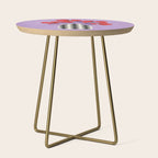 Poppies and vase of squares and diamonds Side Table Gallery Image 1