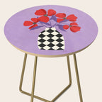 Poppies and vase of squares and diamonds Side Table Gallery Image 2