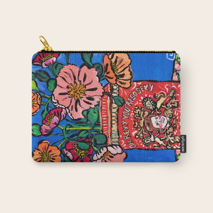 Rex Manning Day Bouquet: Poppy Flowers in Tea Tin Painting Empire Records Nineties Nostalgia Carry All Pouch Gallery Image 1