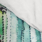 Lost Cactus, Watercolor Nature Painting, Botanical Neutral Illustration Minimal Drawing Jungle Comforter Gallery Image 4