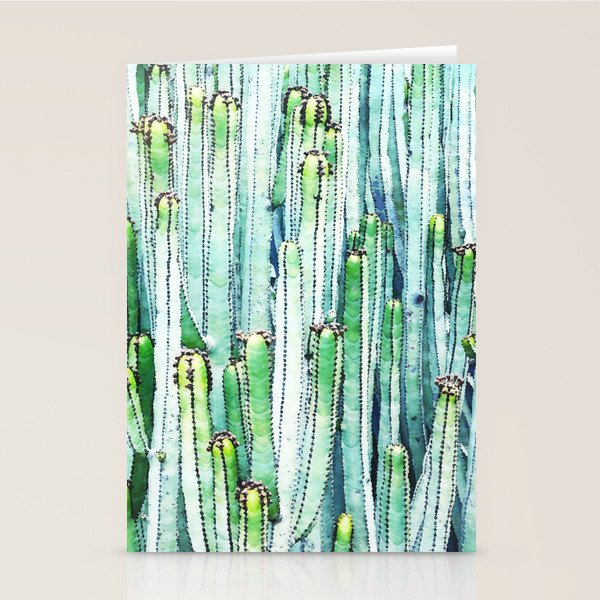 Lost Cactus, Watercolor Nature Painting, Botanical Neutral Illustration Minimal Drawing Jungle Stationery Card Gallery Image 1
