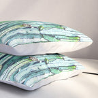 Lost Cactus, Watercolor Nature Painting, Botanical Neutral Illustration Minimal Drawing Jungle Pillow Sham Gallery Image 3