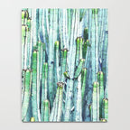 Lost Cactus, Watercolor Nature Painting, Botanical Neutral Illustration Minimal Drawing Jungle Notebook Gallery Image 4