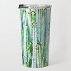 Lost Cactus, Watercolor Nature Painting, Botanical Neutral Illustration Minimal Drawing Jungle Travel Mug Gallery Image 3