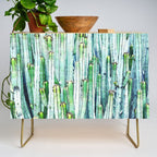 Lost Cactus, Watercolor Nature Painting, Botanical Neutral Illustration Minimal Drawing Jungle Credenza Gallery Image 1