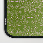 Playful Doodled Blooms Pattern - Green Laptop Sleeve Gallery Image 3