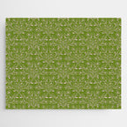 Playful Doodled Blooms Pattern - Green Jigsaw Puzzle Gallery Image 1