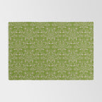 Playful Doodled Blooms Pattern - Green Rug Gallery Image 2